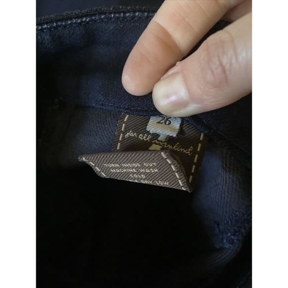 7 For All Mankind Women's Jeans Dark Wash Denim Flare Bell Bottom Size 26 - Picture 12 of 12